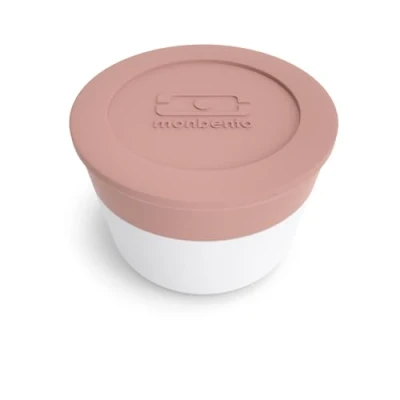 Imagen de Monbento Tarro de salsa para llevar Temple L rosa Moka Bote plástico con tapa hermética caja 75 ml Compatible la almuerzo