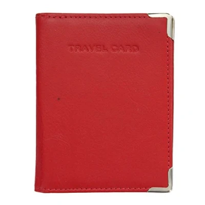 Imagen de Visconti Portatarjeta de Viaje Cuero con Protectores Esquinas Metal TC5 Rojo