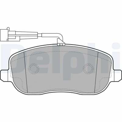 Imagen de DELPHI LP2024 Juego de pastillas freno con contacto avisador desgaste Chapa antichirridos accesorios FIAT: Croma II Familiar