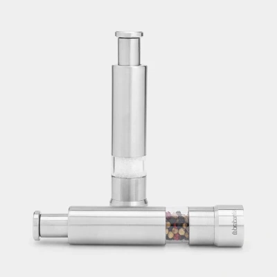 Imagen de Brabantia Accesorios de Mesa Molinillo Pimienta y Sal, Juego 2, Especia, Pimienta, Acero Inoxidable, 611407