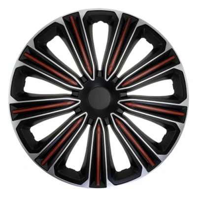 Imagen de J TEC Rosso J16592 Tapacubos 16in plata, negro, Rojo