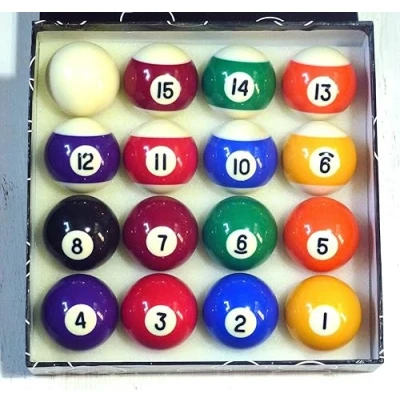 Imagen de Billar Pro Unisex Juego de Bolas 2 Pulgadas (Rojos y Amarillos)