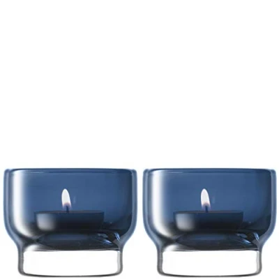 Imagen de LSA Utility UT83 Soporte para velas, 6 cm de alto, 2 unidades, color zafiro