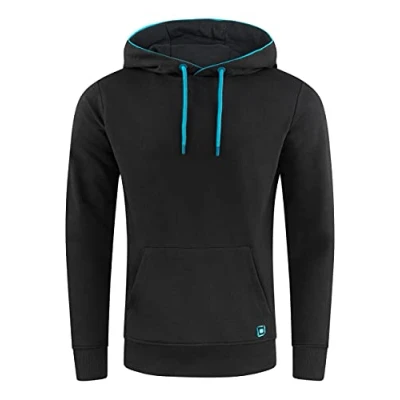 Imagen de riverso RIVEnno sudadera con capucha para hombre, y bolsillos canguro, ajuste regular, monocolor, algodón, Tanga beige., XXXL