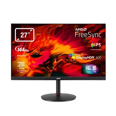 Imagen de Acer Nitro XV2 Monitor, 69 cm (27&quot;), ZeroFrame, FHD IPS 144Hz, FreeSync DisplayHDR 400 16:9 1ms(VRB), 400nits LED 2xHDMI, DP MM Audio out, USB 3.0, Pivot EURO/UK EMEA MPRII, Black, EcoDisplay