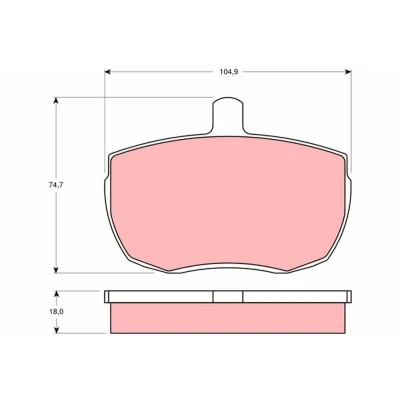 Imagen de TRW GDB341 Juego de pastillas freno no preparado para indicador desgaste LAND ROVER: Defender SUV, Range Rover 1, SUV Cabrio