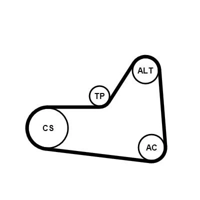Imagen de CONTITECH CT773K1 Kit de correa distribución 124 HONDA: CRX 2, CIVIC 4 Hatchback, ROVER: 400 Berlina