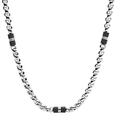 Imagen de Fossil Collar silvercoloured, Hombre, Talla: One Size, Silver coloured