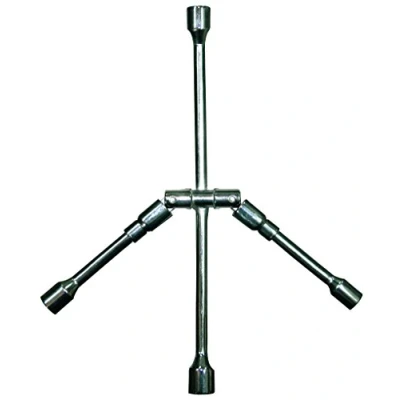 Imagen de VIP Llave de rueda cruz plegable 17/19/21/23 mm. Fabricada en metal., gris
