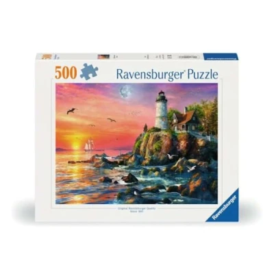 Imagen de Ravensburger 12000217 Faro al atardecer puzzle 500 piezas adultos y niños a patir de 12 años,