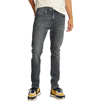 Imagen de Tommy Jeans Vaqueros Hombre Austin Slim Tapered Fit, Negro (Denim Black), 32W/28L