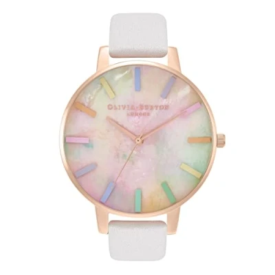 Imagen de Olivia Burton Reloj Analógico de Cuarzo para Mujer con Correa en Piel Rosa OB16RB27
