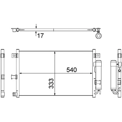 Imagen de MAHLE ORIGINAL AC 507 000S Condensador con secador 16 10,15 557 MAZDA: MX 5 3