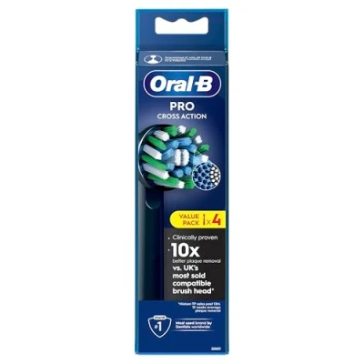Imagen de oral b Opzetborstels cross action black ref xf 4ct 8006540893470