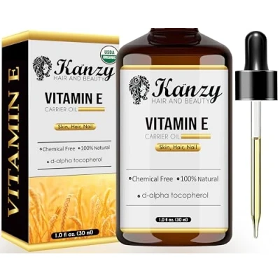 Imagen de Kanzy Aceite de Vitamina E Liquida para Cuidado Facial, 100% Natural a Base Plantas Vitamin Oil el Cabello d Alfa Tocoferol Corporal Mujeres y Hombres (30 ml)