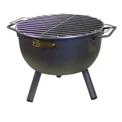 Imagen de Imex El Zorro 71425.0 Barbacoa Sobremesa Redonda con Parrilla Cincada, Negro, 24 x 33 cm