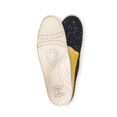 Imagen de Plantillas ortopédicas finas de cuero vaca con apoyo para metatarso y arco longitudinal, Edición limitada Relax (Talla 44 EUR 10 UK Hombre)