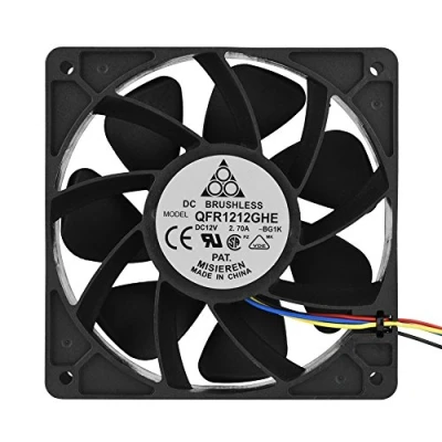 Imagen de Ventilador de 6000 RPM para AntMiner, DC 12V 2.70A 120mm enfriamiento Repuesto Conector 4 Pines Antminer S7 S9, Rodamiento Doble Bola Alta precisión