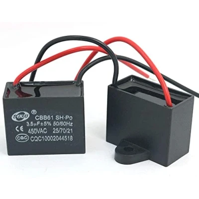 Imagen de Fasizi 2pcs CBB61 3.5uF 450V AC 50/60Hz Motor de Ventilador Aire Acondicionado Condensador Funcionamiento