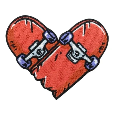 Imagen de parche termoadhesivo con forma de corazón para monopatín, planchar, parches patinar Finally Home