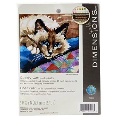 Imagen de Dimensions Gato Adorable, Lona de algodón, Multicolor