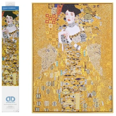 Imagen de Diamond DOTZ Painting de Klimt. Cuadro Diamantes 5D La Dama Oro. Kit Completo Pintura con 91.00 x 67.00 cm