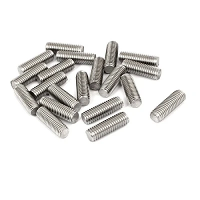 Imagen de sourcing map Varillas roscadas Bar tornillos M8 x 25mm de paso 1,25 mm acero inoxidable 304 totalmente 20 pcs