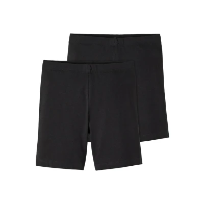 Imagen de Name it Nkfvivian Solid PACK OF 2 Shorts para niños, Talla: 1.5 2a, Black