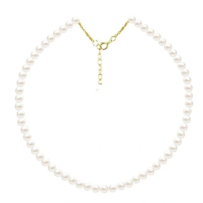 Imagen de Kikuo Collar de Perlas, perla imitación redonda corta, Perlas artificiales blancas Unisex, Moda Clásico Joyería para mujeres y niñas Bodas Regalo cumpleaños, 6mm