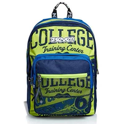 Imagen de Seven Mochila, EXTRA FIT BRIGHT Mochila acolchada, funda para libros, adolescentes, niñas y niños, Gran capacidad, la escuela, el deporte tiempo libre, diseño italiano