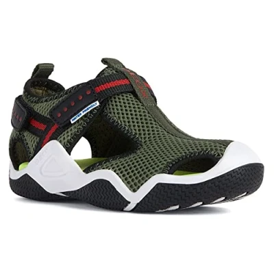 Imagen de Geox Wader Sandalias de senderismo para niños, Talla: 24, Military Zapatos