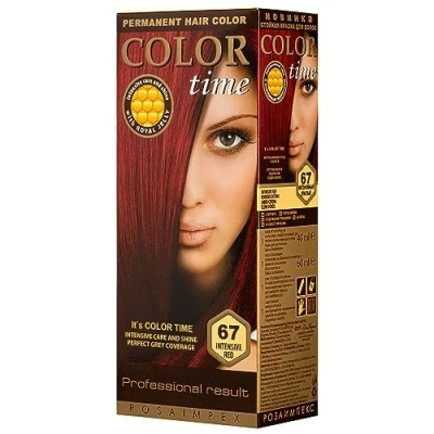 Imagen de Color Time Tinte Permanente en Gel Rojo Intenso 67 Enriquecido con Jalea Real y Vitamina C Coloracion para el Cabello I 100 ML