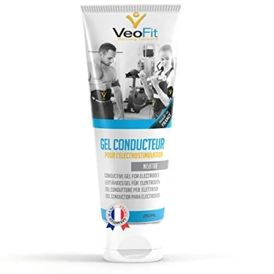 Imagen de VeoFit Gel Conductor 250mL X 1 electrodos Electroestimulacion EMS y TENS, de Contacto para Electroestimulador Muscular Mejora el Protege la Piel Fabricado en Francia