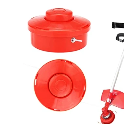 Imagen de Vulevirtue 2 Piezas Cabezal desbrozadora Universal, Reemplazo Segadora, de Doble Hilo semiautomático,Ajuste M10 x 1.25mm Hilo,Grass Cortador Cepillo Accesorios (Rojo)