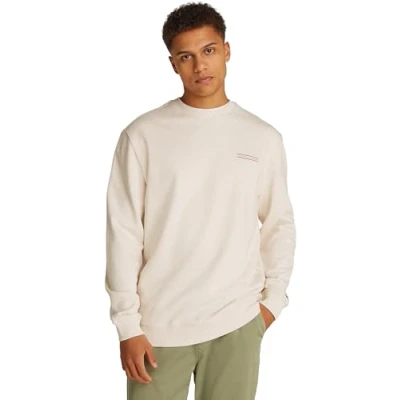 Imagen de Tommy Jeans Sudadera Hombre Entry Graphic con Cuello Redondo, Gris (Oat Marl Htr), XL