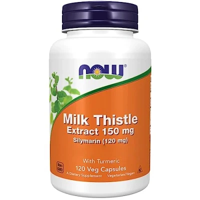 Imagen de Now Foods, Silymarin Milk Thistle (Cardo Mariano), 150mg, 120 Cápsulas vegetales, Testado en Laboratorio, Vegetariano, Sin Soja, Gluten, No GMO