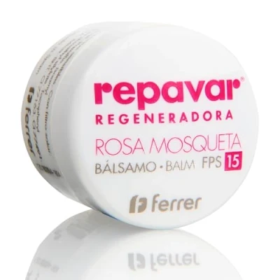 Imagen de Repavar Bálsamo Labial Rosa Mosqueta y Bisalobol Reparador Intensivo Regenerador con Protección Solar FPS 15 Hidrata, Protege Repara la Nariz los Labios 10 ml