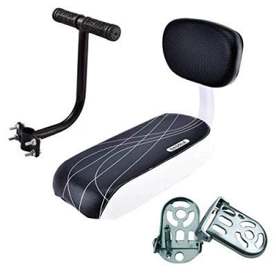 Imagen de auvstar Cojín para Asiento Trasero de Bicicleta,Asiento Bicicleta Niño Trasera,Asiento Montaña Incluidos Respaldo, Reposabrazos y Pedales