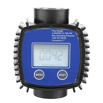 Imagen de medidor de flujo digital 1 &quot;, diesel agua alta precisión multipropósito, para manguera jardín, diesel, gasolina, urea, líquido químico, agua, aceite