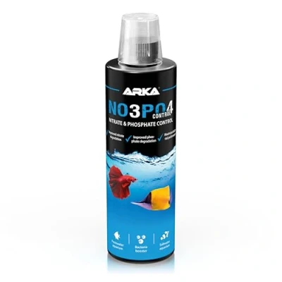 Imagen de Removedor de nitrato y fosfato Acuario ARKA NOPO Control 473 ml Reduce NO3 PO4 Forma biológica Mediante bacterias Agua Clara parámetros estables Dulce Marino sin residuos