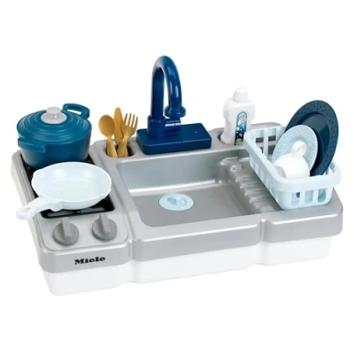 Imagen de Theo Klein Miele encimera Fregadero Infantil con función de Bomba Agua y Accesorios Juguete para niños a Partir 3 años, Color (7166)