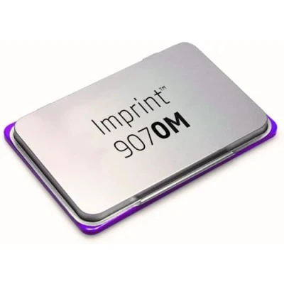 Imagen de Trodat 9070M Imprint Almohadilla empapada en tinta de color violeta a base agua para sellos manuales tamaño pequeño, 69 x 47 mm, estructura metal y plástico