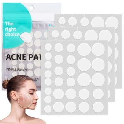 Imagen de 90 Piezas Parches Acne,Parches Granos Acne,Pimple Patches,Acne Patch,Acne Patches,Parches Hidrocoloides,Parches para Granos,Dots for Spots,con Aceite De Té,Impermeables,Transpirables,8/10/12/14mm