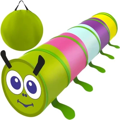 Imagen de Túnel de juego Pup Up 46 x 165 cm multicolor ciempiés para niños pequeños 23926