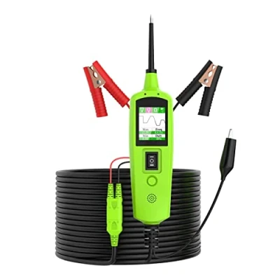 Imagen de PLAYOCCAR Kit de sonda para probador circuitos automotrices, herramienta diagnóstico del sistema energía eléctrica automóvil 12 V 24 probar voltaje CA/CC, resistencia y diodo