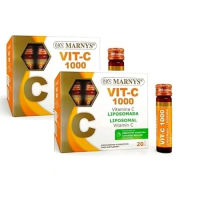 Imagen de Pack 2 unidades de Vitamina C liposomada 1000mg 20 viales Marnys