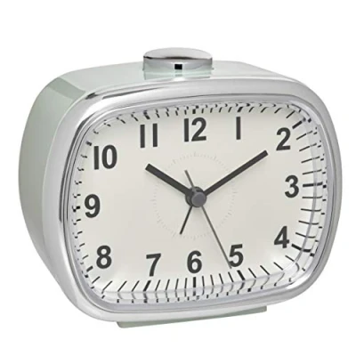 Imagen de TFA Dostmann Despertador electrónico, diseño Retro, Gran Pantalla analógica, Color Menta, 110 x 60 92 mm
