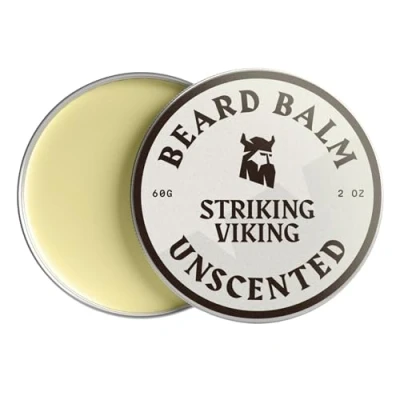 Imagen de Striking Viking parfümfreier Bartbalsam von stylt, stärkt und macht Bärte Schnurrbärte weich 100% natürliche Bartpflege mit Bio Sheabutter, Teebaum , Argan Jojobaöl