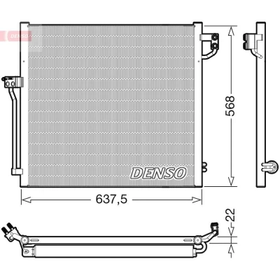 Imagen de DENSO DCN17058 Condensador con secador R 134 a