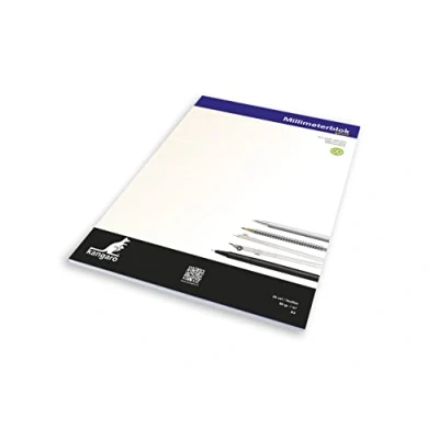 Imagen de Kangaro K 5595 Papel cuadriculado (A3, 80 gramos, 25 hojas), color blanco